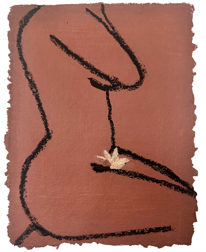 1 OF 1 SKETCH W/TAPA FLOWER