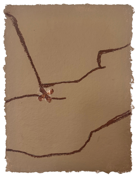 1 OF 1 SKETCH W/TAPA FLOWER